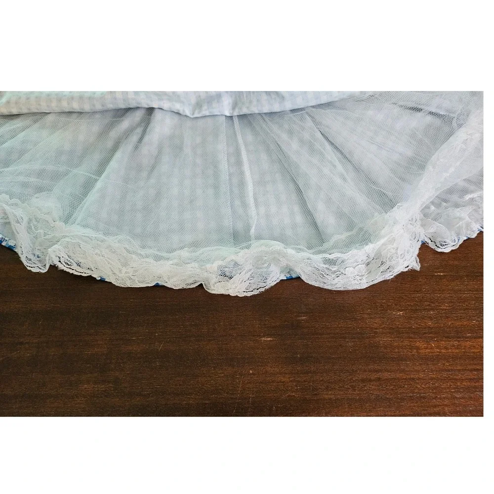 Rubies Wizard of Oz Dorothy Costume Girl Medium Blue Gingham Sequin Dress 882812 - Picture 3 of 12